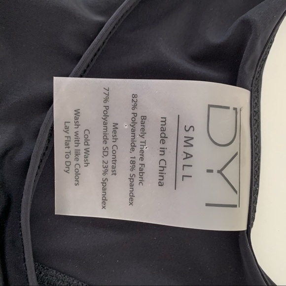 DYI Mesh Panel Tank Sz S Black Yoga Workout Run - Picture 6 of 9